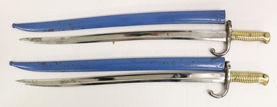 Lot 178 - Two French M1866 Chassepot Yataghan Sword...