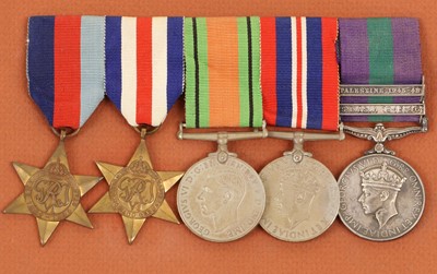 Lot 1 - A Second World War Group of Five Medals,...