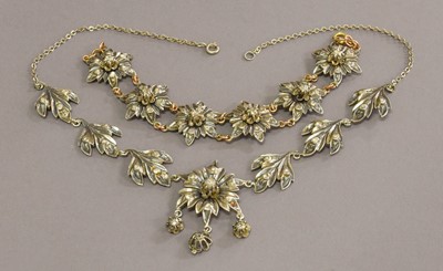 Lot 147 - A Diamond Necklace and Matching Bracelet, the...