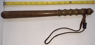 Lot 42 - A Victorian Ebony Police Truncheon, the weight...