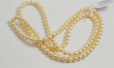 Lot 150 - A cultured pearl necklace