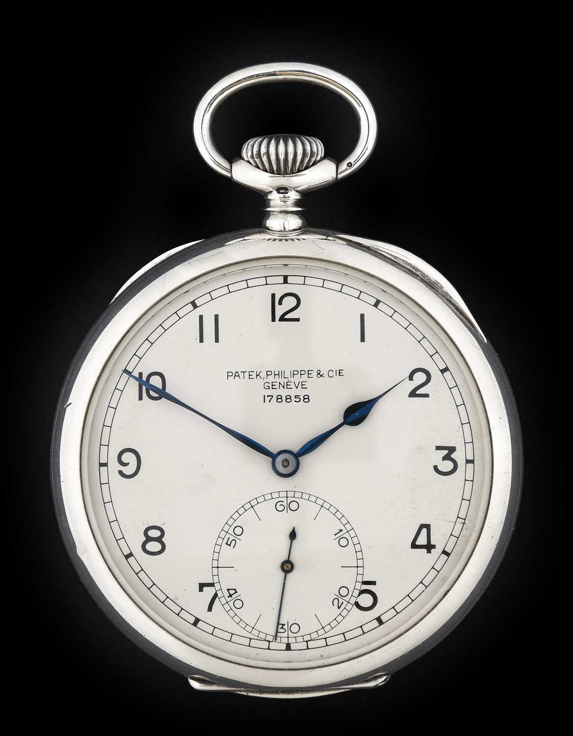 Lot 2237 - Patek Philippe: A Rare Silver Open Faced...