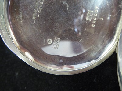 Lot 2237 - Patek Philippe: A Rare Silver Open Faced...