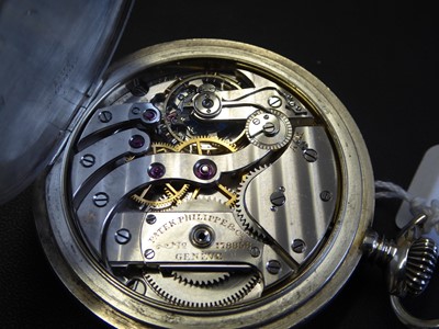 Lot 2237 - Patek Philippe: A Rare Silver Open Faced...