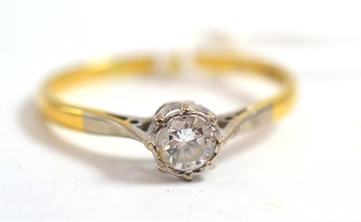 Lot 158 - A diamond solitaire ring, circa 1930, estimated diamond weight 0.30 carat approximately