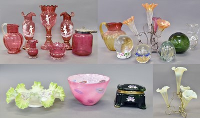 Lot 302 - A Group of Victorian and Later Glass,...