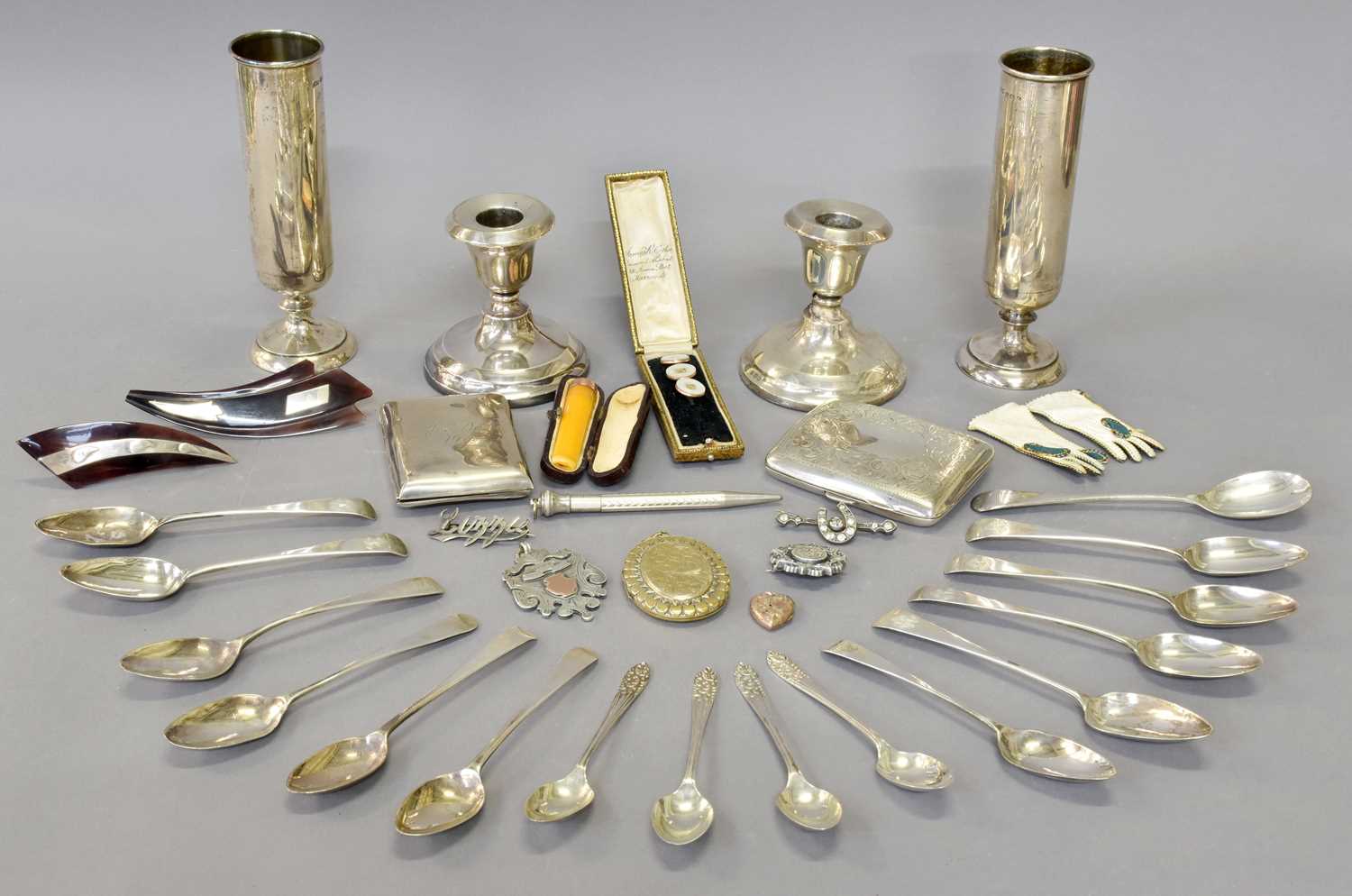 Lot 80 - A Collection of Assorted Silver and Other...
