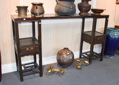 Lot 167 - A Chinese Hardwood Altar Table, Late...