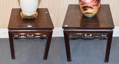 Lot 162 - A Pair of Early 20th Century Chinese Hardwood...