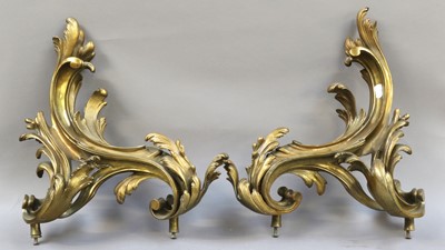 Lot 168 - A Pair of 19th Century French Chevrettes, gilt...