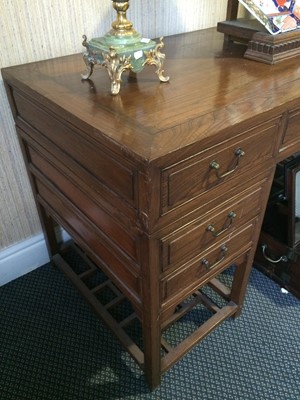 Lot 1259 - An Early 20th Century Elm Chinese Desk, with...