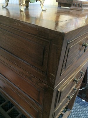 Lot 1259 - An Early 20th Century Elm Chinese Desk, with...