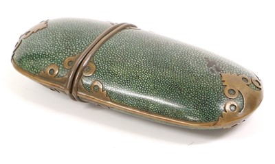 Lot 191 - A Brass-Mounted Shagreen Glasses Case, 19th...