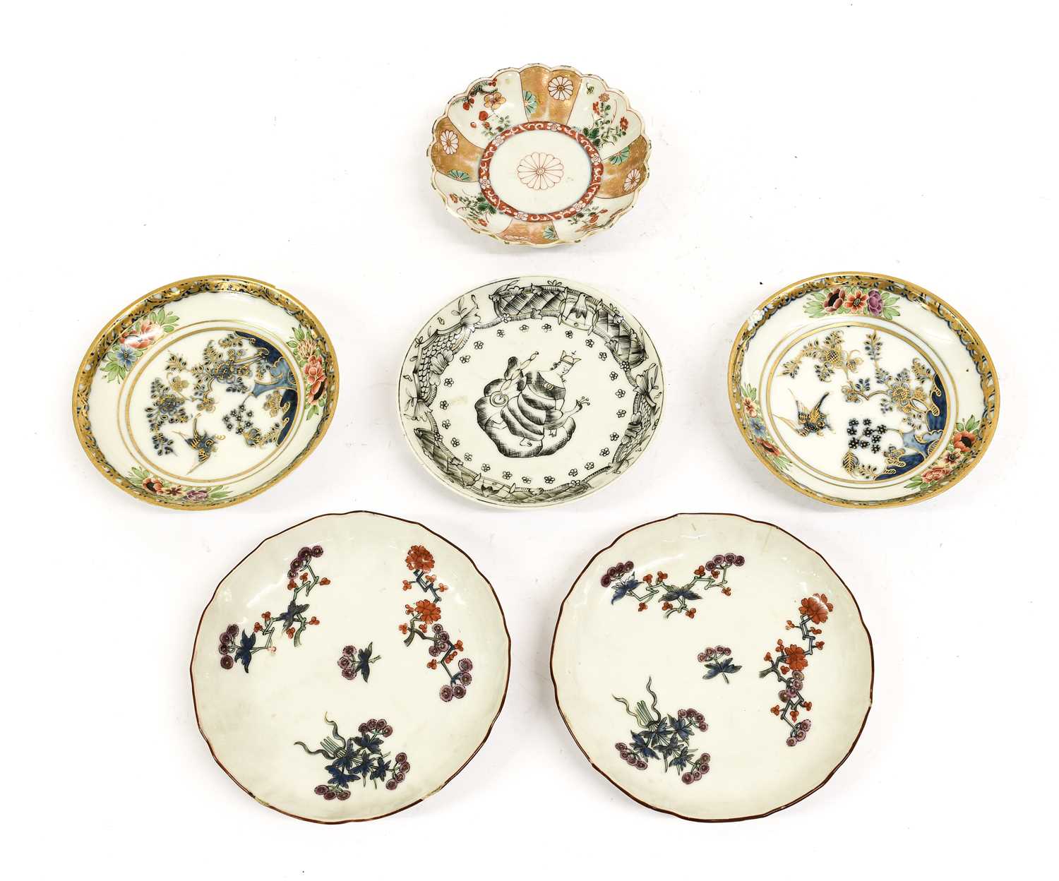 Lot 201 - A Pair of Chinese Porcelain Saucers, circa...