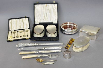 Lot 55 - A Collection of Assorted Silver, including a...