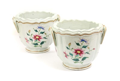 Lot 291 - A Pair of Chinese Porcelain Twin-Handled...