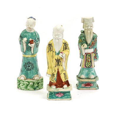 Lot 240 - A Set of Three Chinese Porcelain Figures of...