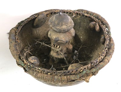 Lot 230 - A Songye Small Power Figure (Nkisi), DRC, of...