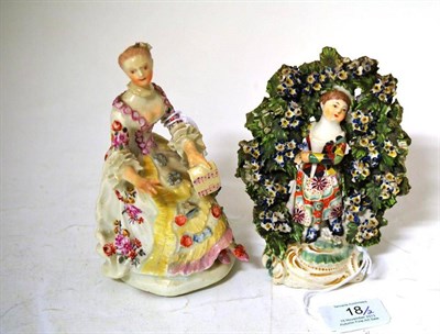 Lot 18 - A Derby Porcelain Figure of a Lady, circa 1756, seated wearing flowing robes holding a letter...