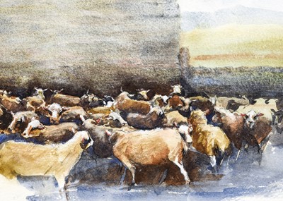 Lot 1026 - Brian Irving (1931-2013) Dales sheep gathering...