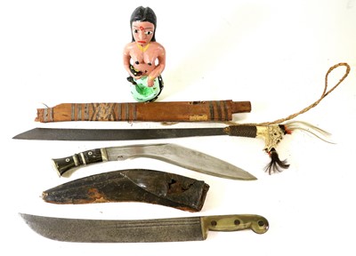 Lot 198 - A Dyak Borneo Mandau (Head Hunter's Sword),...