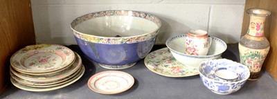 Lot 42 - A Chinese Porcelain Punch Bowl, Kangxi, powder...