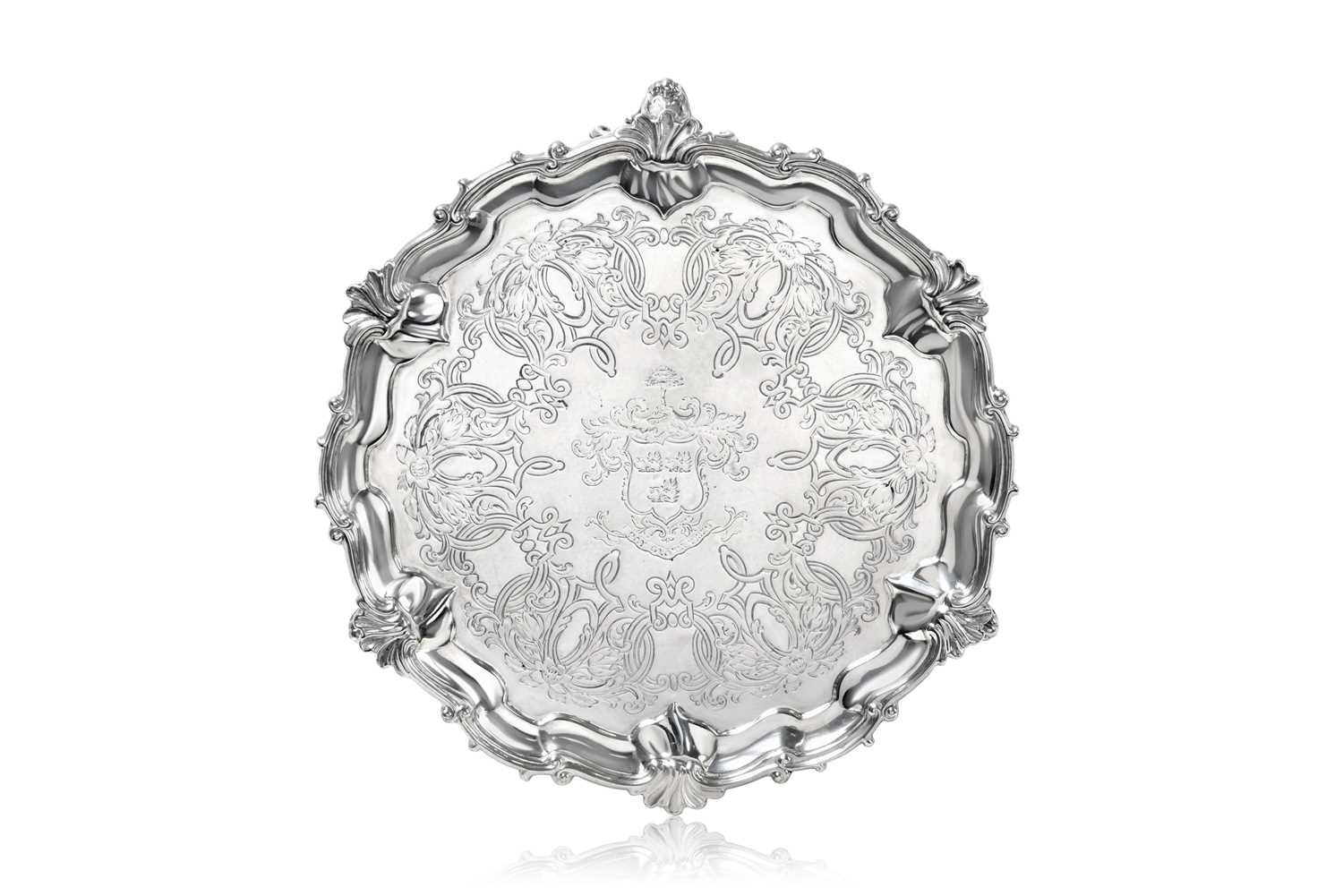 Lot 2116 - A Victorian Silver Waiter