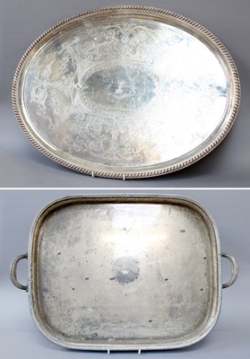 Lot 397 - An Old Sheffield Plate Tray, oblong and with...