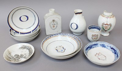 Lot 115 - A Small Quantity of Chinese Armorial Porcelain,...