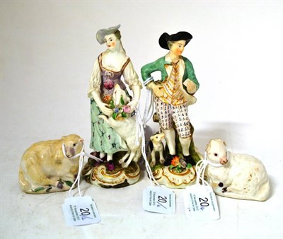 Lot 20 - A Pair of Derby Porcelain Figures of a Shepherd and Shepherdess, circa 1830, he holding a note, his