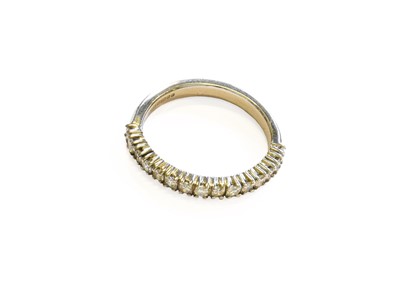 Lot 51 - An 18 Carat White Gold Diamond Half Hoop Ring,...