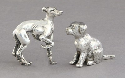 Lot 127 - An Italian Silver model of a Greyhound, 43mm...