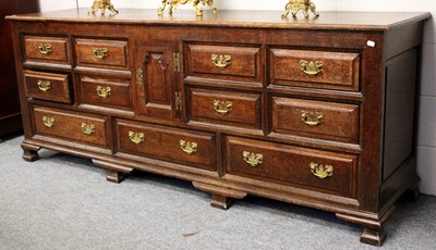 Lot 686 - A George III Oak Dresser Base, late 18th...