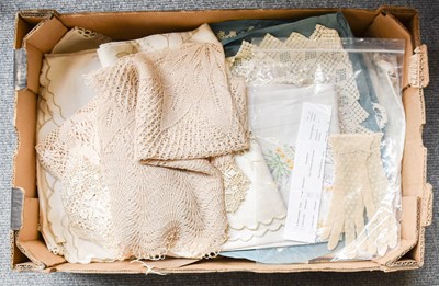 Lot 273 - Assorted White Linens and Lace, including...