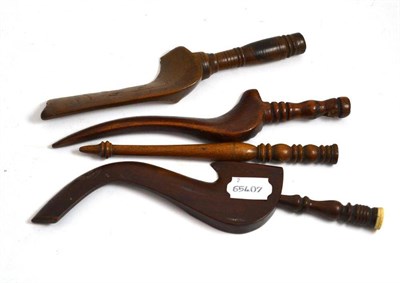 Lot 217 - Four knitting sticks