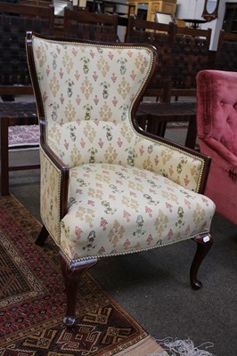 Lot 1386 - A Late Victorian Inlaid Mahogany Framed Chair