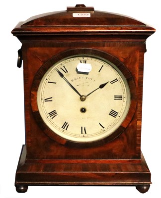 Lot 1333 - A George III Mahogany Table Timepiece, signed...