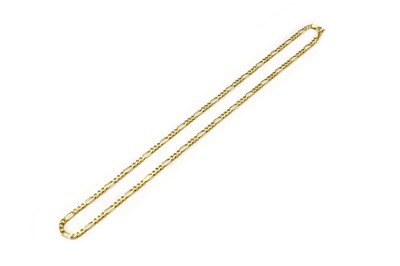 Lot 127 - A 9 Carat Gold Fancy Link Chain, length 45.5cm