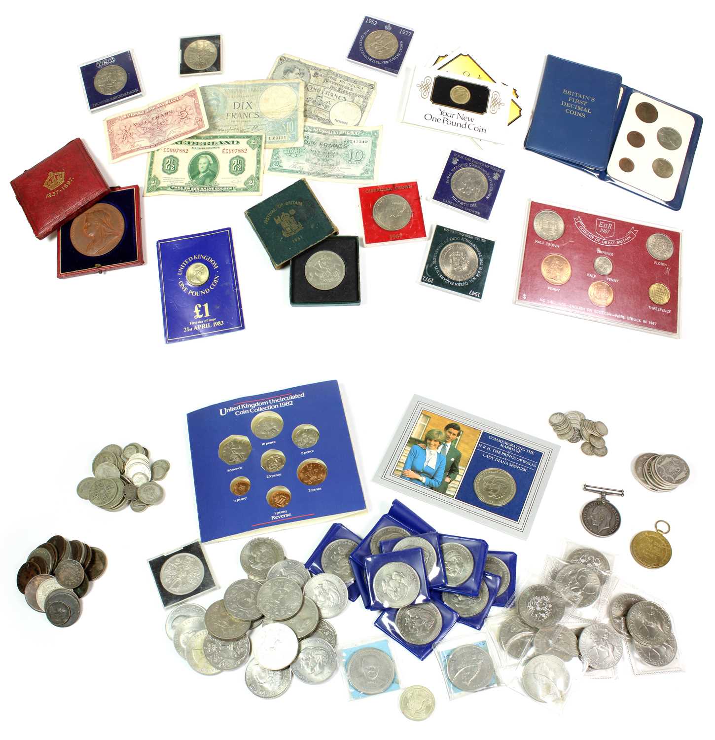 Lot 191 - Mixed Collection of Silver and Commemorative,...