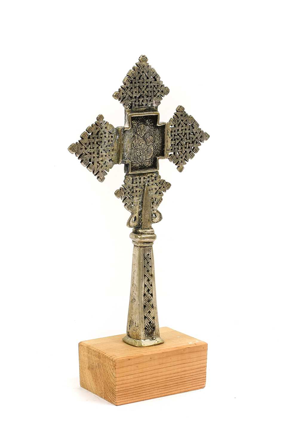 Lot 507 - A Greek Orthodox White Metal Crucifix, 19th...