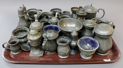 Lot 135 - A Quantity of Assorted Pewter Measures,...
