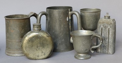 Lot 139 - Assorted Antique Pewter, including a pedestal...