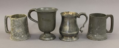 Lot 125 - A Collection of Various Antique Pewter Hollow...
