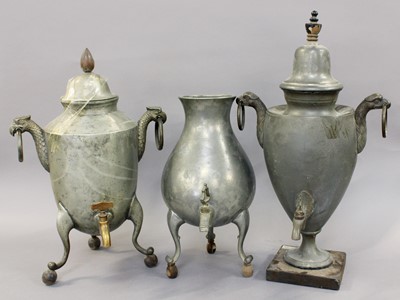 Lot 125 - A Collection of Various Antique Pewter Hollow...