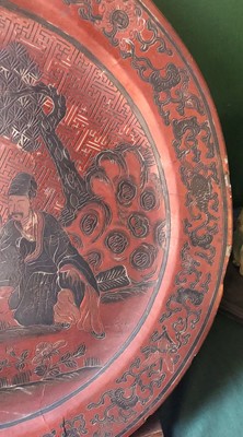 Lot 6 - A Chinese Cinnabar Lacquer Dish, 18th century,...