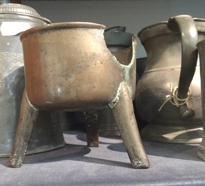 Lot 31 - Assorted Antique Pewter Hollow Wares,...