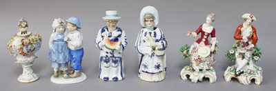 Lot 4 - A Pair of Sitzendorf Figures, one of a boy...