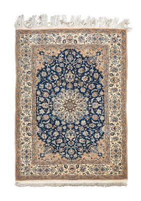 Lot 517 - Nain Rug Central Iran, circa 1970 The mid blue...