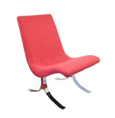 Lot 287 - A 1970s/80s Lounge Chair, upholstered in pink...
