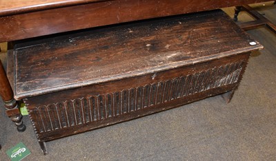 Lot 1437 - A Late 17th Century Elm Sword Chest, 113cm by...